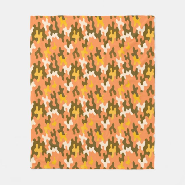 Couverture Polaire Camo orange (Devant)