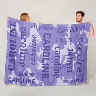 Couverture Polaire Camo Personnalisé Violet