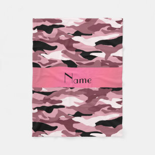 Couverture Polaire Camouflage assez rose nommé personnalisé