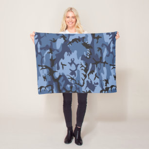 Couverture Polaire Camouflage bleu marine, Militaire, Armée