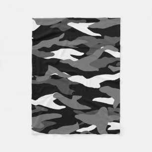 Couverture Polaire Camouflage noir