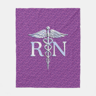 Couverture Polaire Camouflage rose de l'infirmière autorisée Silver