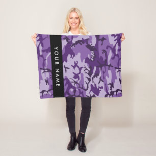 Couverture Polaire Camouflage violet Votre nom Personnalisez