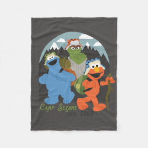 Couverture Polaire Camp Sesame Street EST. 1969