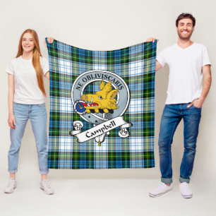 Couverture Polaire Campbell Robe Clan Badge Tartan Plaid