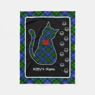 Couverture Polaire Campbell Tartan Kitty Personnalisé