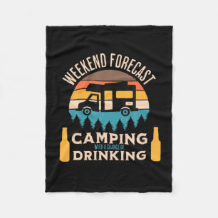 Couverture Polaire Camping Bière Avec Bière Anniversaire