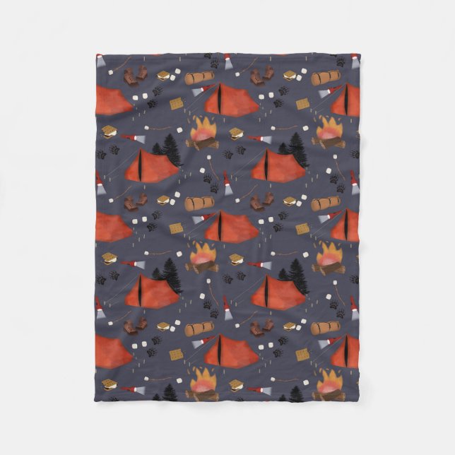 Couverture Polaire Camping Extérieur Aventure Été Feu de camp (Devant)