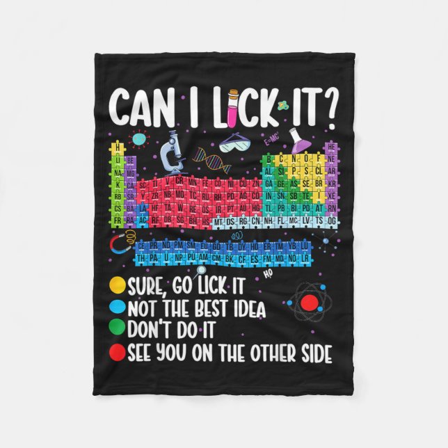 Couverture Polaire Can I Lick It Periodic Table Funny Science Chemist (Devant)