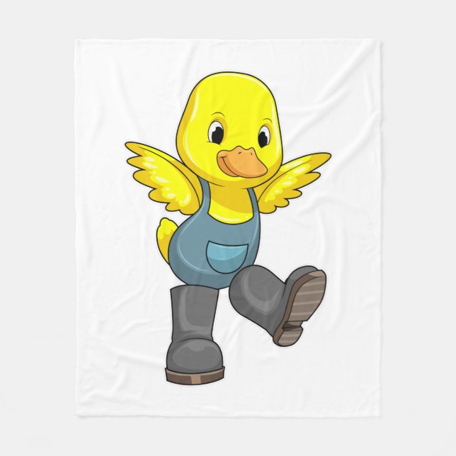 Couverture Polaire Canard en fermier avec des bottes (Devant)