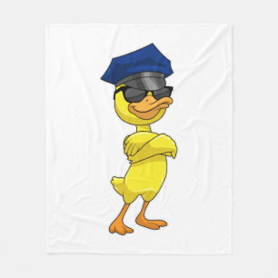 Couverture Polaire Canard en tant qu'officier de police avec casquett