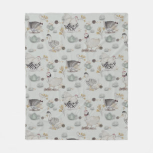 Couverture Polaire Canards de Haute Couture et poulets bébé