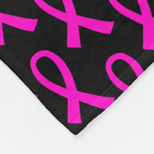 Couverture Polaire Cancer du sein Motif à ruban rose chaud
