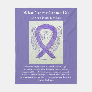 Couverture Polaire Cancer Sensibilisation Ruban Angel Soft Fleece Bla