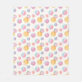 Couverture Polaire Candy Bubbles Cosy Fleece Blanche