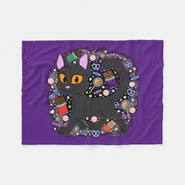 Couverture Polaire Candy Cat (Devant (Horizontal))
