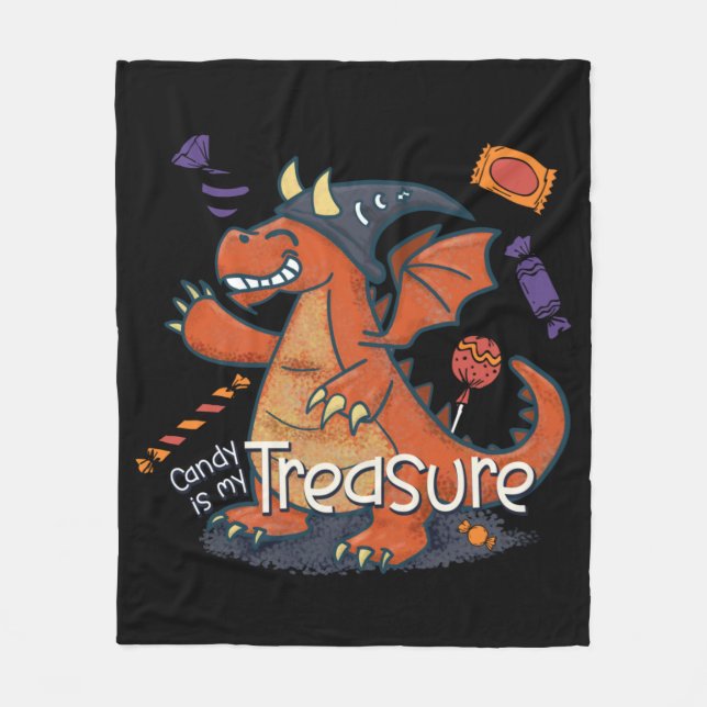 Couverture Polaire Candy est mon trésor Dragon (Devant)