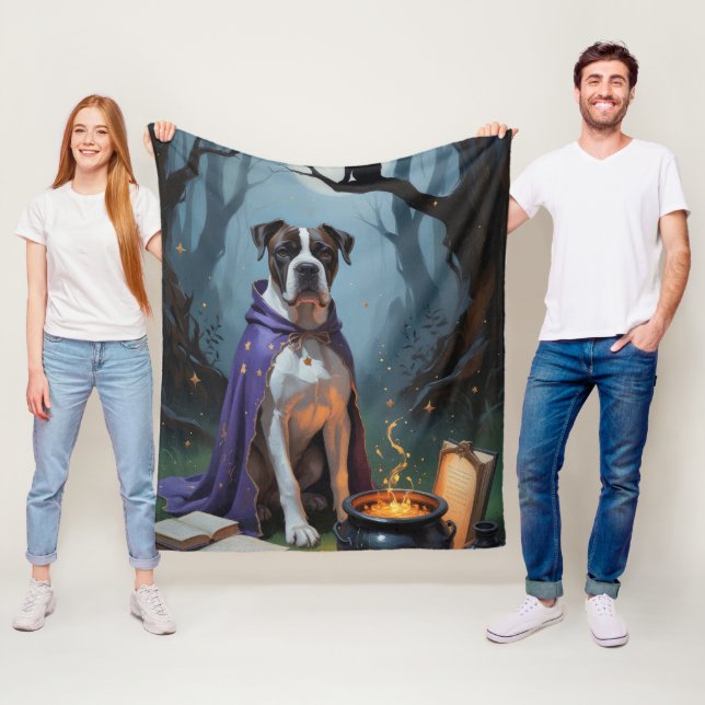 Couverture Polaire Cane Corso Chien Whimsical Halloween Peinture (En situation)
