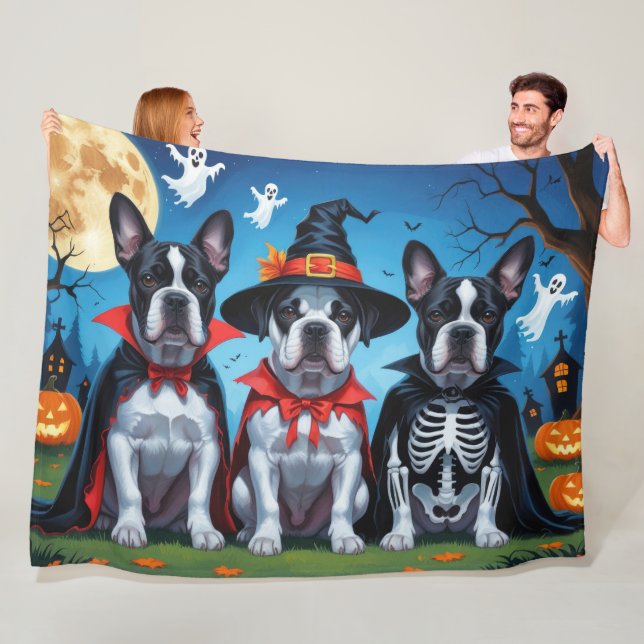 Couverture Polaire Cane Corso Chiens Citrouille Halloween Funny (En situation)