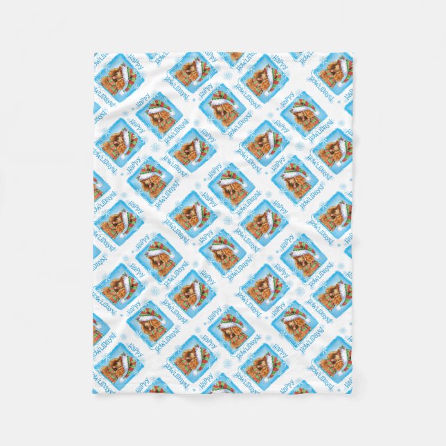 Couverture Polaire Caniche de Noël (Devant)