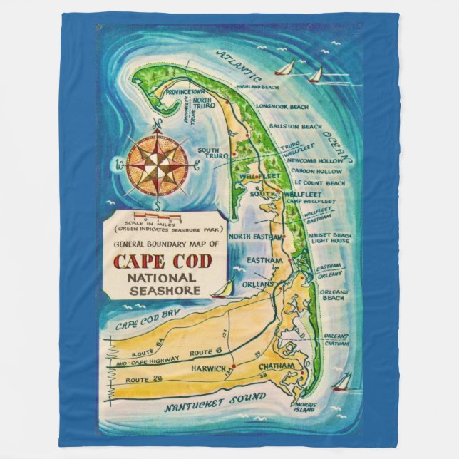 Couverture Polaire Cape Cod National Seashore Throw Blanket (Devant)