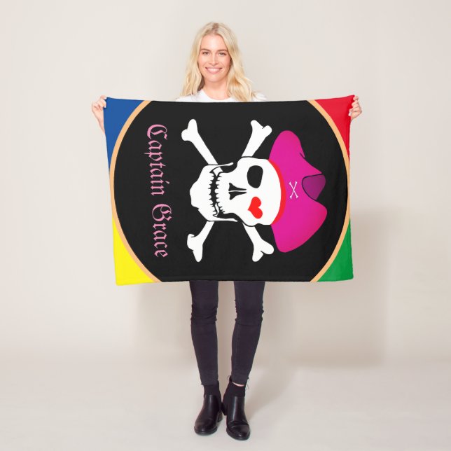 Couverture Polaire Capitaine "Grace" & Pirates - Île aux trésors/Fill (En situation)