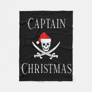 Couverture Polaire Capitaine Noël Vacances Pirate Crâne Chapeau de Pè