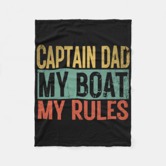 Couverture Polaire Capitaine Papa Mon Bateau Mes Règles Drôle Rétro Y