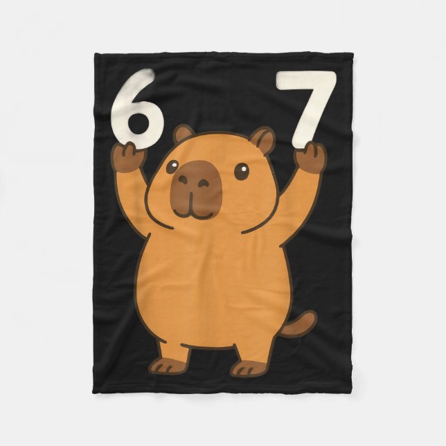 Couverture Polaire Capybara 67 Meme Six Seven Funny  (Devant)