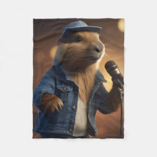 Couverture Polaire "Capybara Cowboy : Serenading the Wild West"