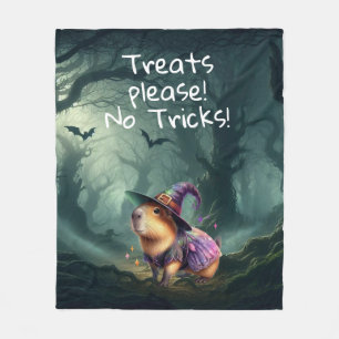 Couverture Polaire Capybara d'Halloween mignonne et cuisinée