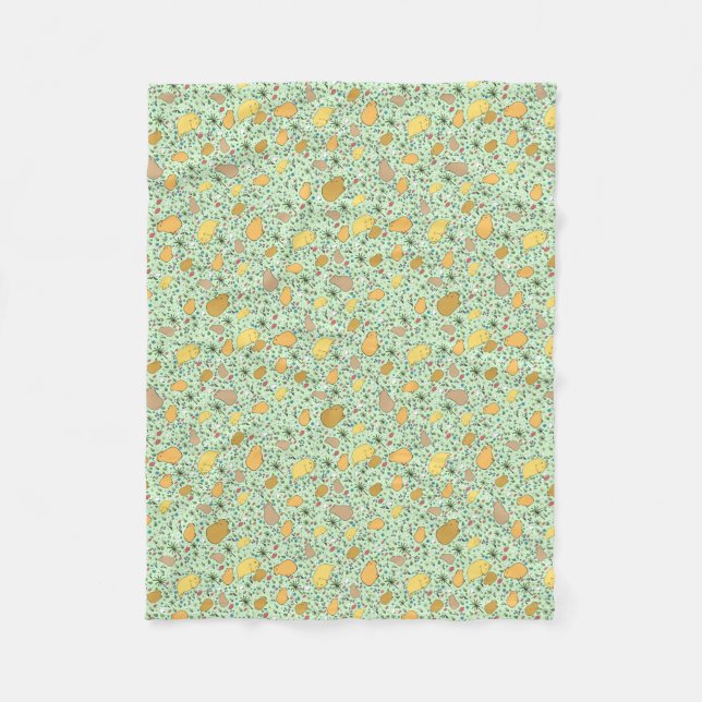 Couverture Polaire Capybaras en vert (Devant)