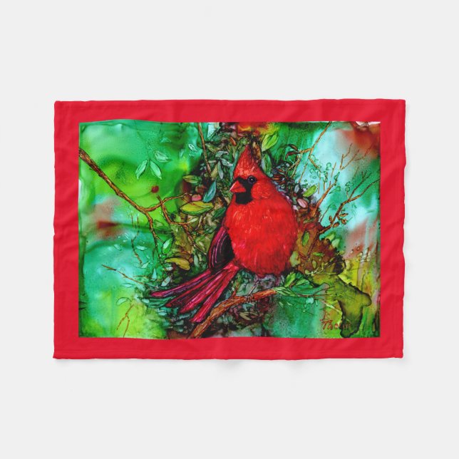 Couverture Polaire Cardianl dans l'arbre (Devant (Horizontal))