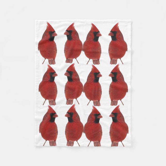 Couverture Polaire Cardinals Blanche en polaire (Devant)