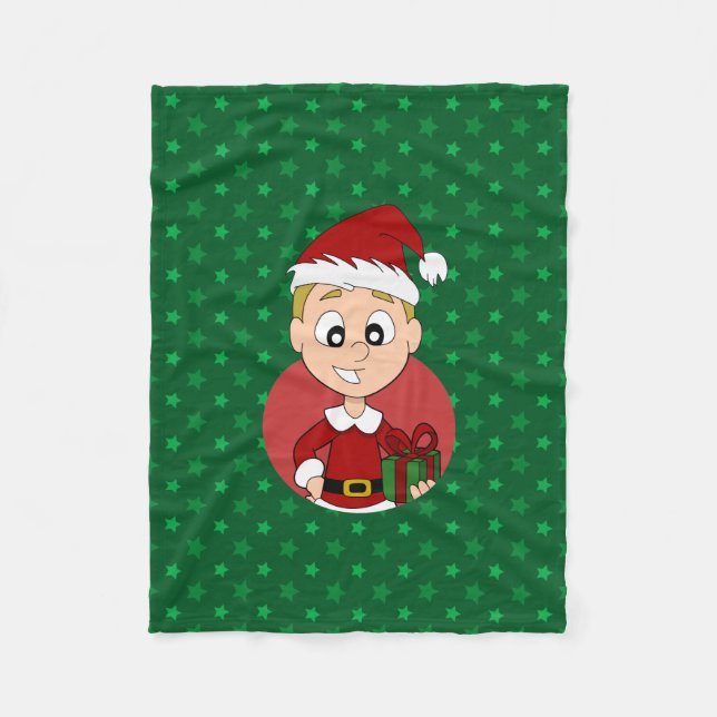 Couverture Polaire Caricature de Noël (Devant)