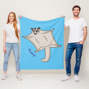 Couverture Polaire Caricature de planeur de sucre volant mignon