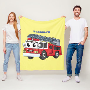 Couverture Polaire Caricature du moteur de feu joyeux