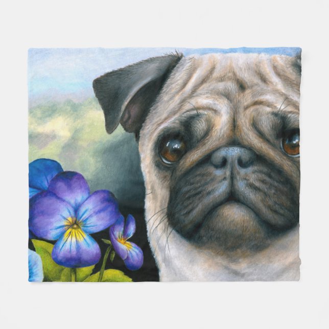 Couverture Polaire Carlin du chien 133 (Devant (Horizontal))