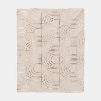 Couverture Polaire Carreaux Arc Or Art Déco.