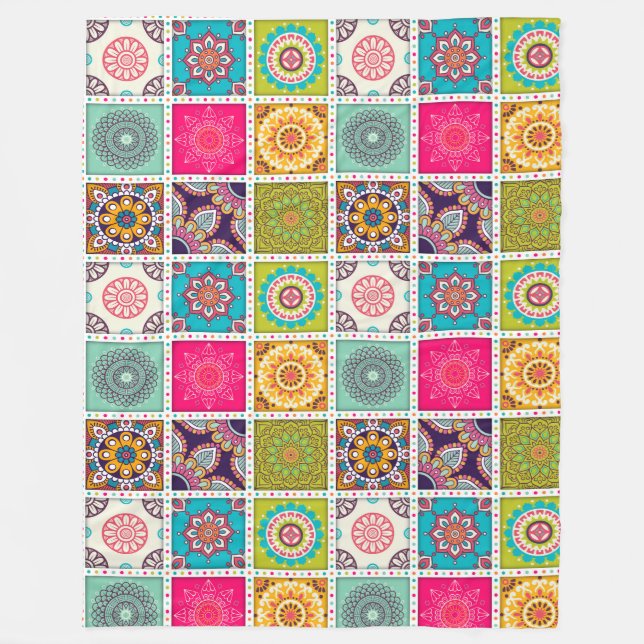 Couverture Polaire Carrelage marocain / Motif de couette (Devant)