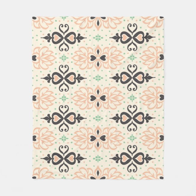 Couverture Polaire Carrelage Talavera, décoration méditerranéenne. (Devant)
