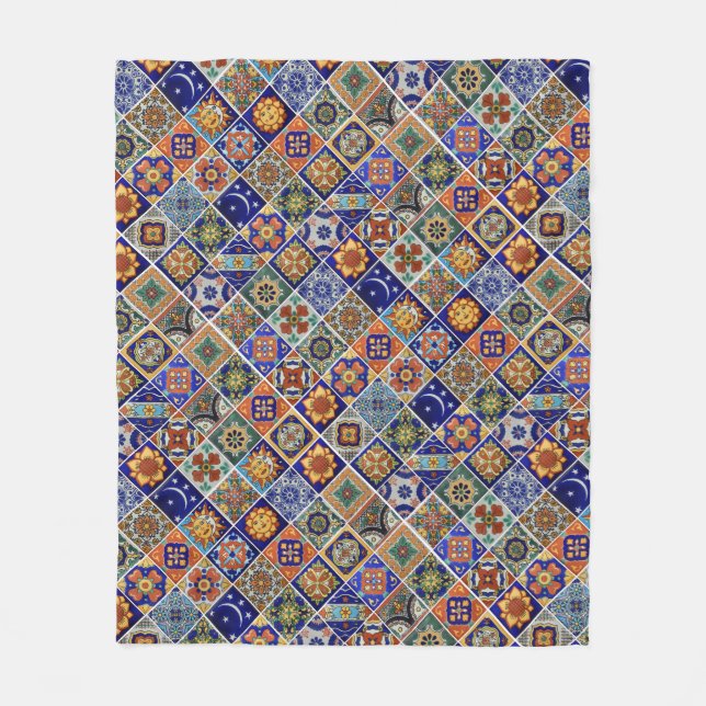 Couverture Polaire Carrelage Talavera Image Style Sud-Ouest Doux (Devant)