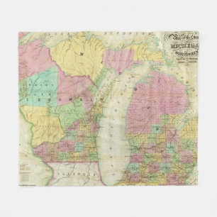 Couverture Polaire Carte de l'état du Michigan