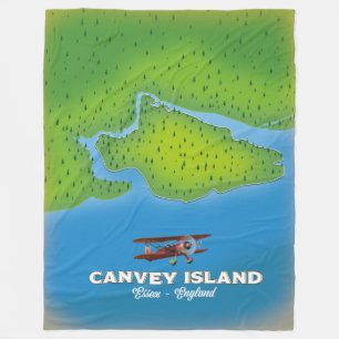 Couverture Polaire Carte de l'île de Canvey, Essex Endland