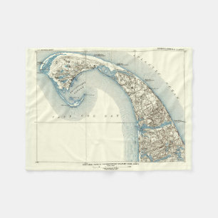 Couverture Polaire Carte de Provincetown Cape Cod le Massachusetts