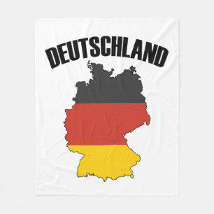 Couverture Polaire Carte Deutschland - Drapeau allemand - Allemagne V