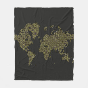 Couverture Polaire Carte du monde de Digitals