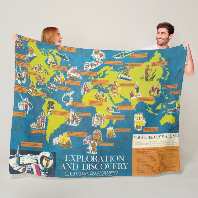 Couverture Polaire Carte du monde de Visuel-Histoire d'exploration et (En situation)