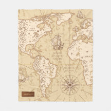 Carte du monde vintage avec nom