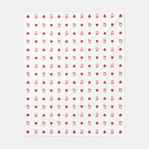 Couverture Polaire Carte moderne de la fête de la Saint-Valentin